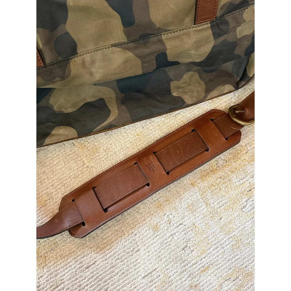 Tom Beckbe Canvas Field Bag Leather Trim Weekend Travel Dufflebag